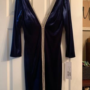 Jovani velvet cocktail dress